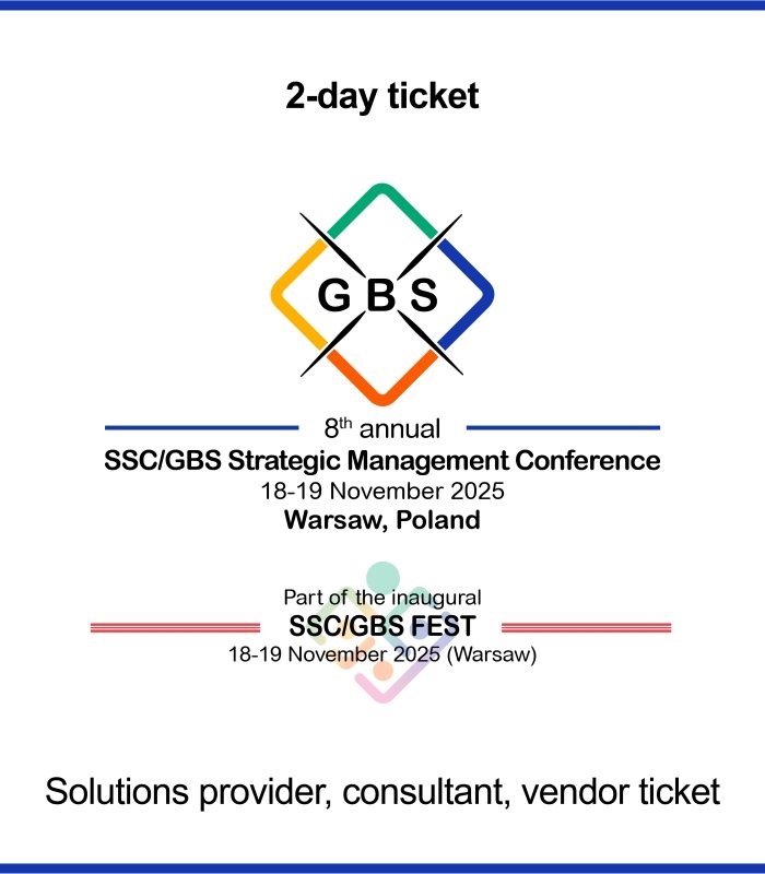 strategic SSC management conference vendor ticket_SSC-GBS FEST Warsaw 2025_connect-minds